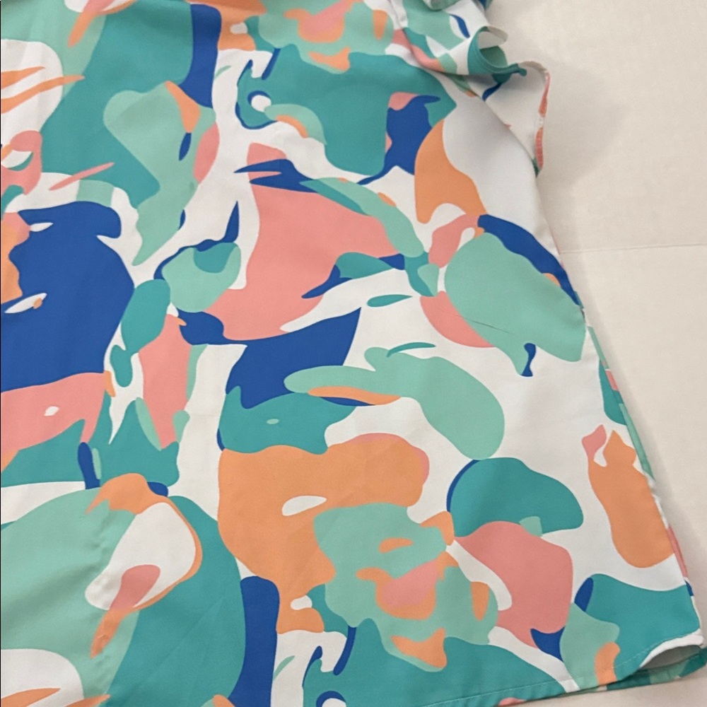 Colorful Abstract Women's Top XL - Picture 5 of 11
